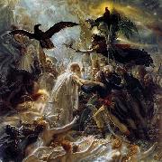 Girodet-Trioson, Anne-Louis Ossian Receiving the Ghosts of French Heroes oil painting reproduction